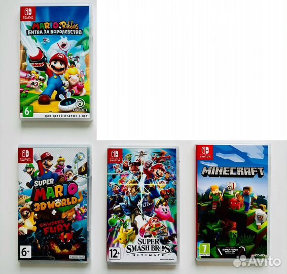 Игры Nintendo switch, mario, smash bros, minecraft