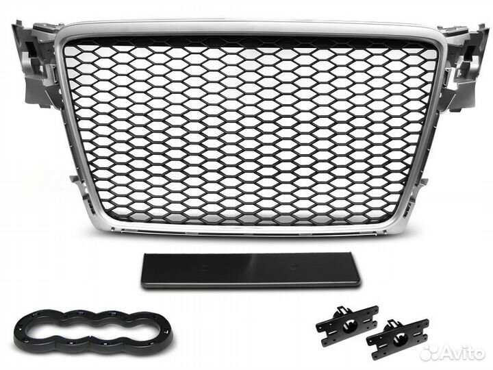 Audi A4 B8 (08-11) Решетка радиатора RS grau03