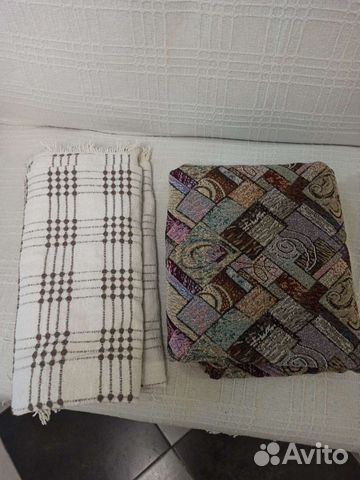 Плед цветной, коврики хлопок