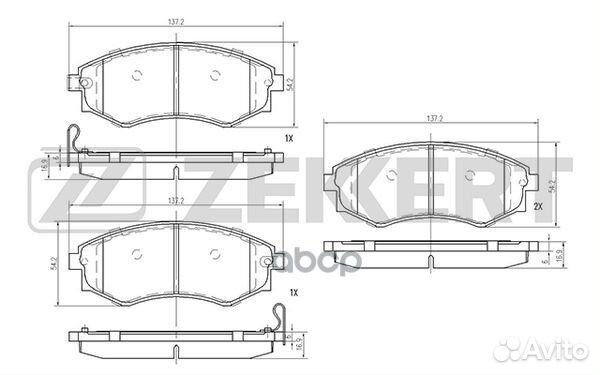 Колодки торм. диск. передн. Hyundai Elantra 00
