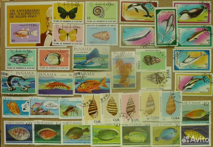 Марки флора и фауна (зарубежные, гашёные)