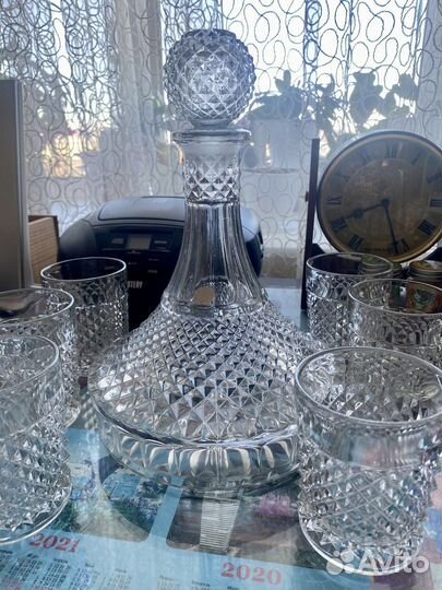 Графин и стопки богемия