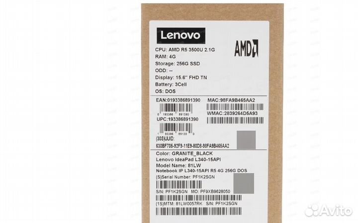 Ноутбук Lenovo IdeaPad L340-17API