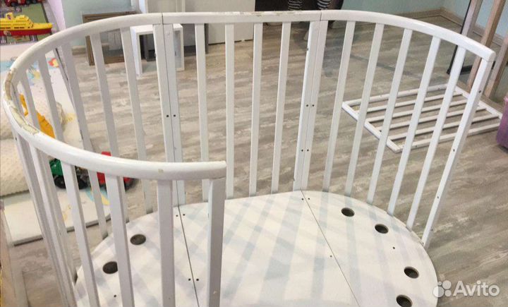 Кроватка трансформер 7 в 1 круглая овальная кругла