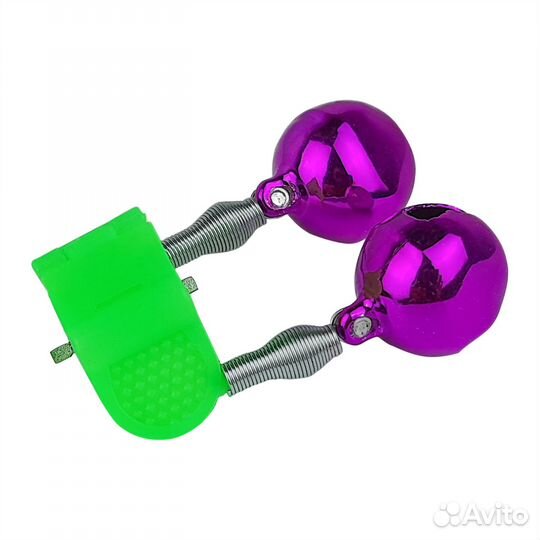 Бубенчик пластиковая прищепка цветной-бронза (мал)