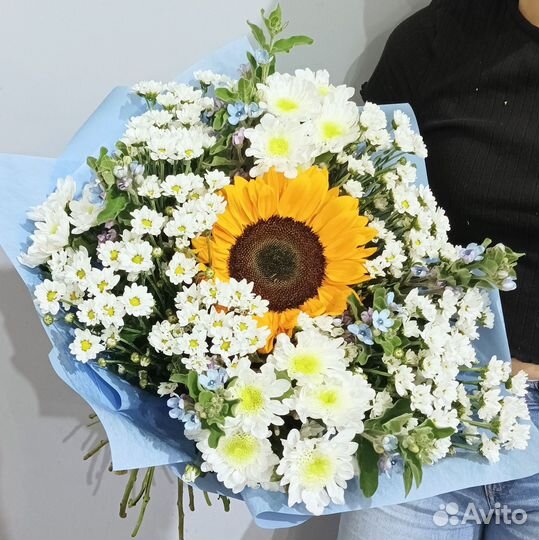 Подсолнухи в подарок Цветы букет из Ромашек