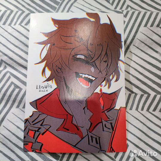 Авторские аниме открытки Genshin Impact