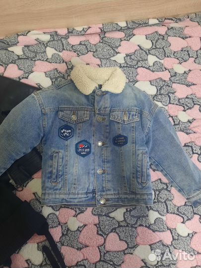 Джинсовая куртка с мехом на мальчика