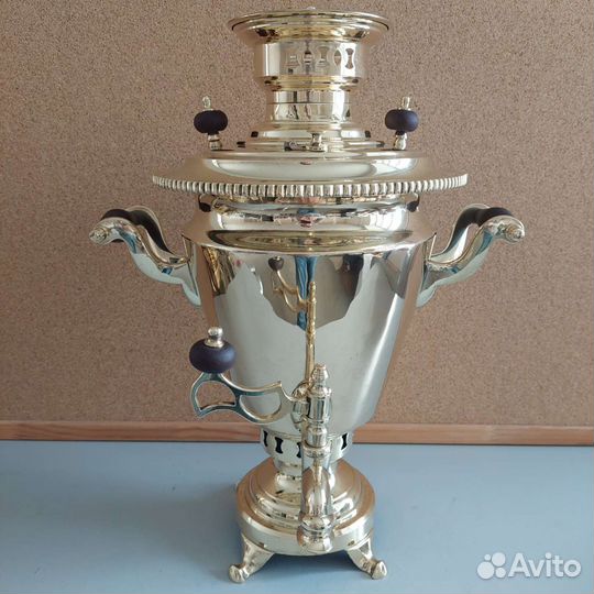 Старинный угольный самовар 3 литра с трубой