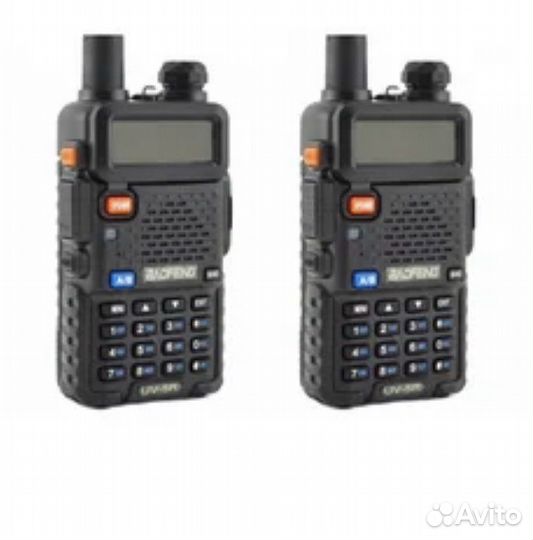 Комплект раций Baofeng UV-5R 2 шт. черные(new)