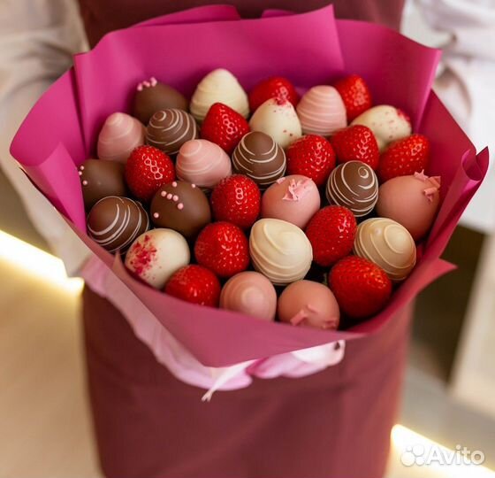 Букет из клубники в шоколаде
