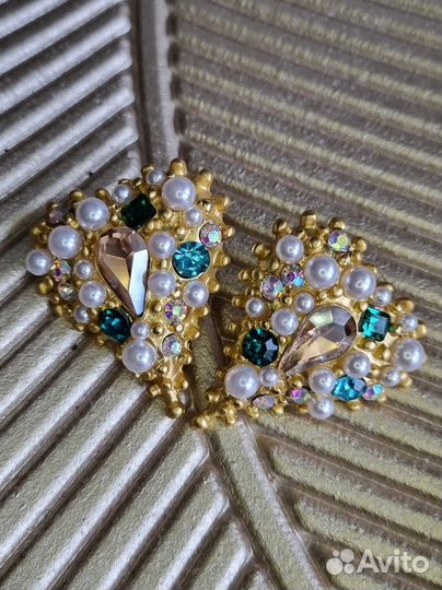 Серьги сердца под винтаж