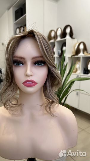 Парик накладка из натуральных волос