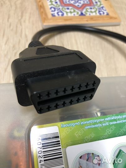 Переходник с 6 Пин на 16 пин OBD для эбу Дэлфи