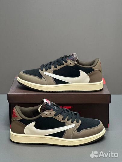 Кроссовки nike air jordan 1 low travis scott