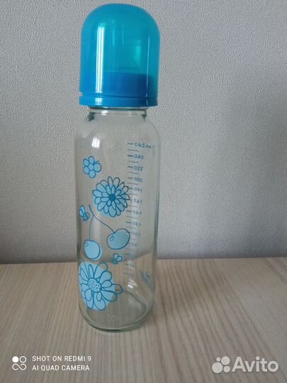 Бутылочка для кормления стеклянная