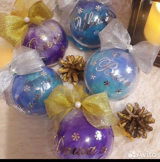 Елочные шары с фото или с декором