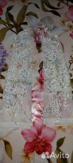 Перчатки свадебные,митенки