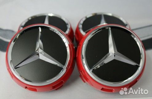 Колпачки ступицы колес амг Мерседес красн Оригинал