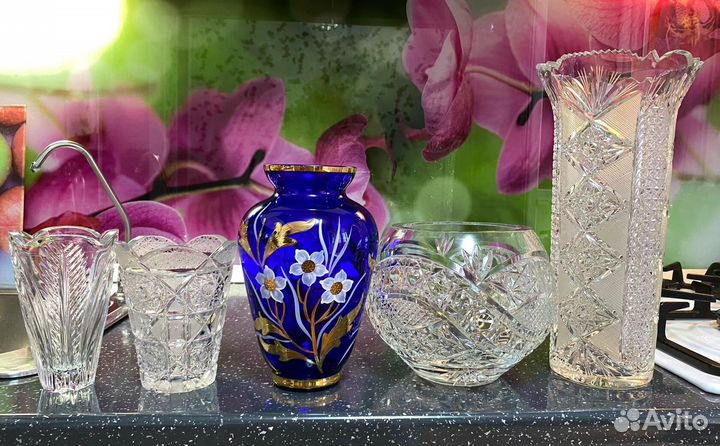 Ваза для цветов Хрустальная СССР