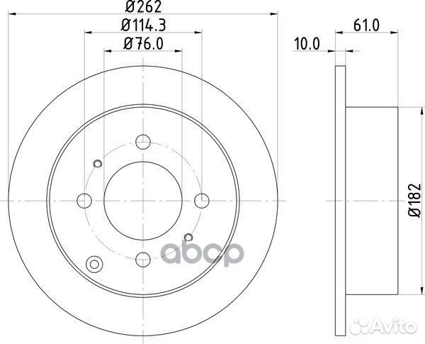 Диск тормозной зад ND6005 nisshinbo