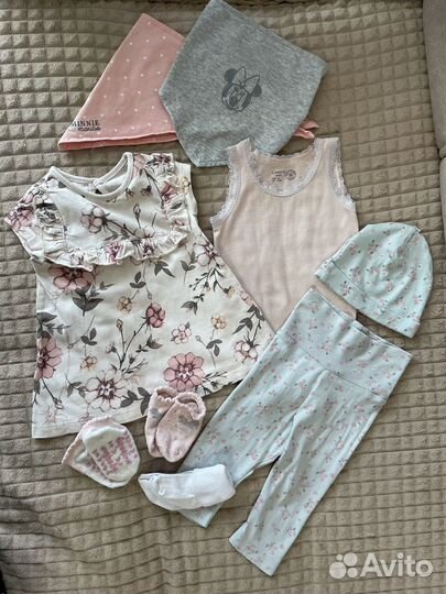 Детская одежда пакетом на девочку лето 56 62 68