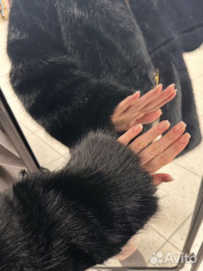 Экошуба черная удлиненная