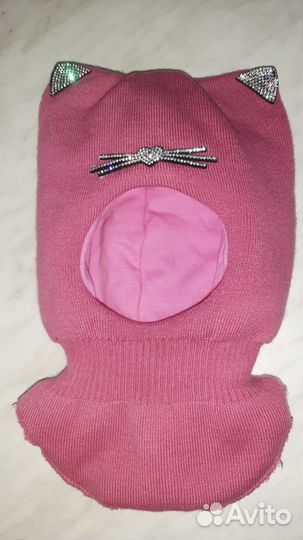 Шапка шлем с ушками