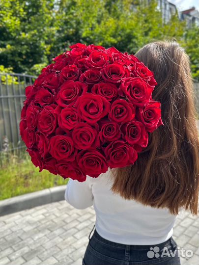 Роза красная 45шт.доставка цветов Калинингрвд