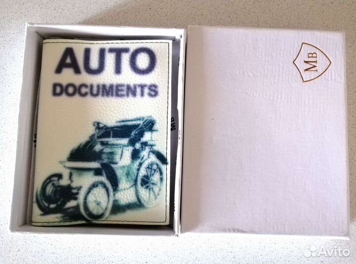 Обложка новая для автодокументов натуральная кожа