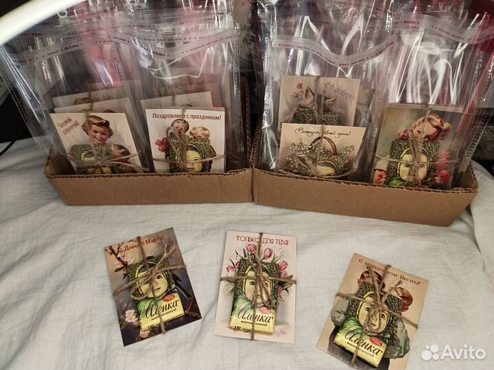 Шоколадная открытка. Подарок на 8 марта