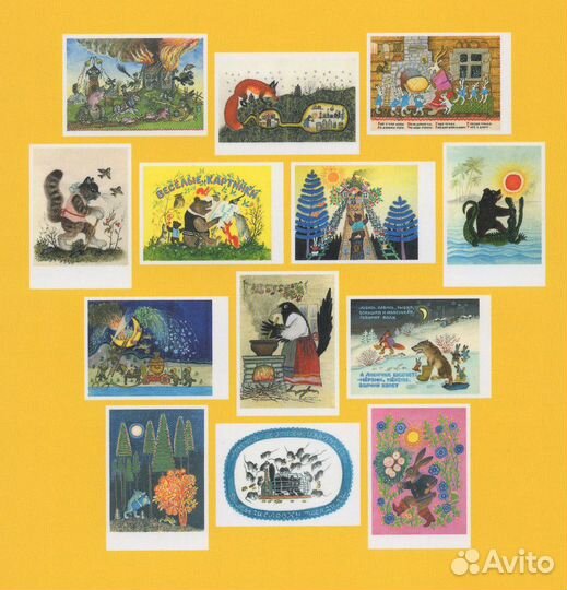 Открытки набор Веселые картинки Васнецов 13 шт