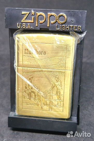 Зажигалка marlboro 99 promo Brushed Brass