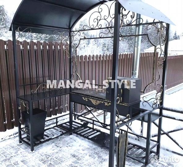 Мангал с крышей