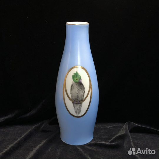Ваза для цветов. Fraureuth kunstabteilung. Попугаи