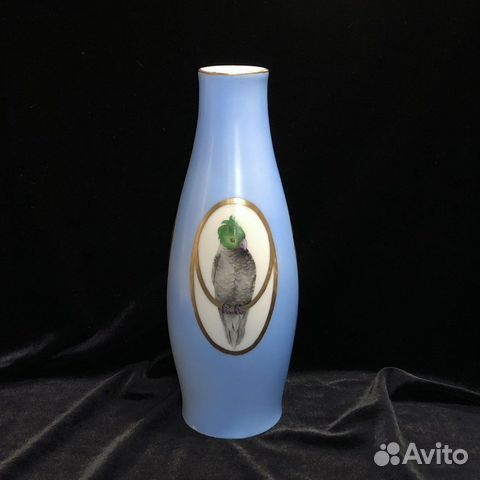 Ваза для цветов. Fraureuth kunstabteilung. Попугаи