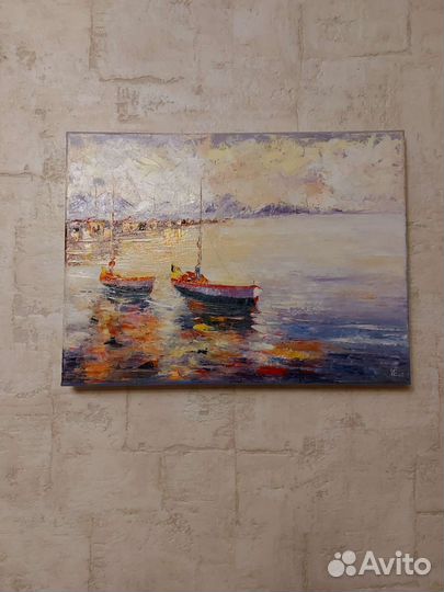 Картина маслом Лодки