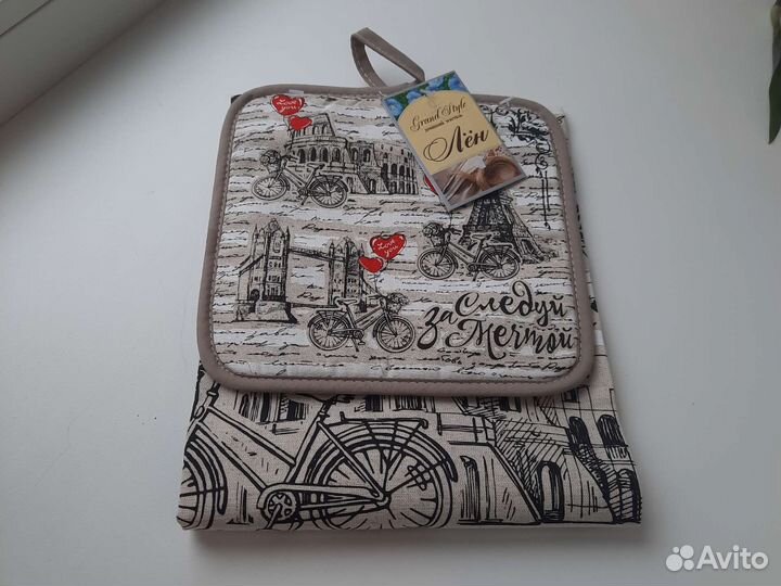 Кухонное полотенце прихватка фартук