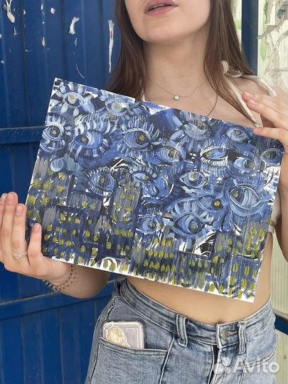 Картина акрилом на холсте