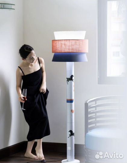 Торшер льяной Hermes трех цветов