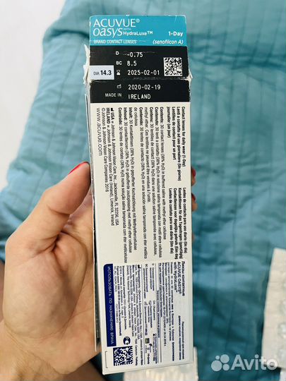 Линзы контактные acuvue oasys 1 day