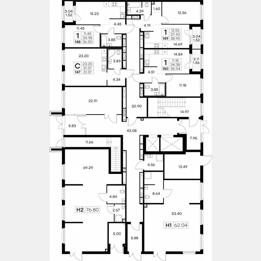 Квартира-студия, 31,4 м², 1/15 эт.