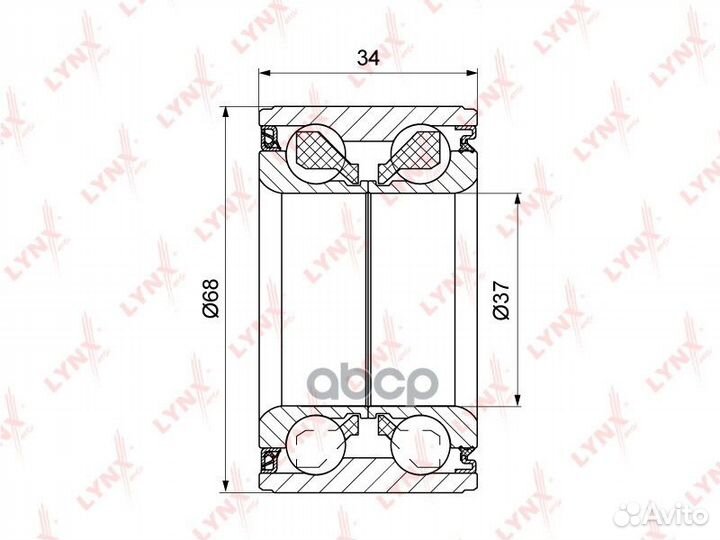 Комплект подшипника ступицы колеса зад WB15