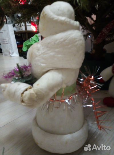 Фарфоровая статуэтка тигр,дед мороз ватный вр.ссср