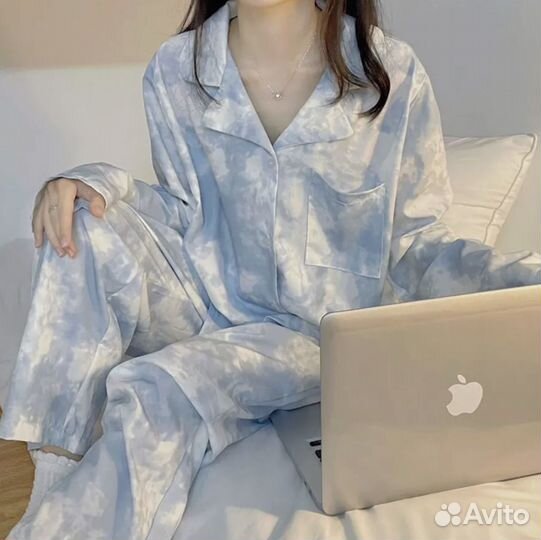 Пижама со штанами и рубашкой комплект для девушек