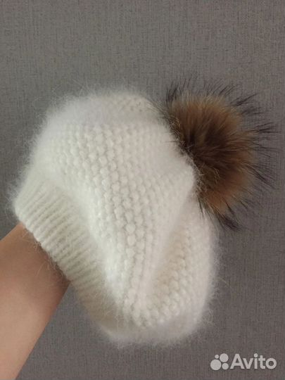 Берет из пуха норки