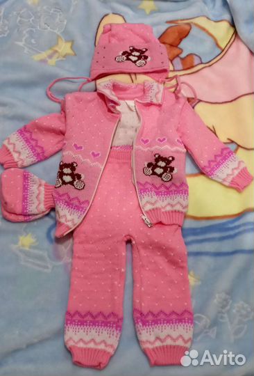 Вязаный костюм детский