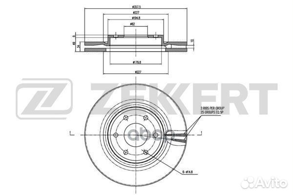 Диск торм. перед. Nissan Patrol (Y62) 10- bs-61
