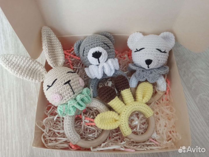 Погремушка-прорезыватель ручной работы на заказ