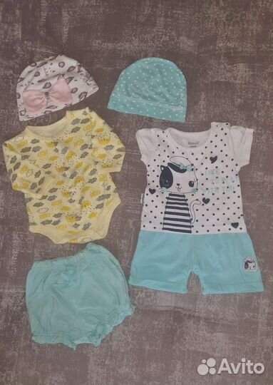 Комплект вещей на девочку 6 месяцев